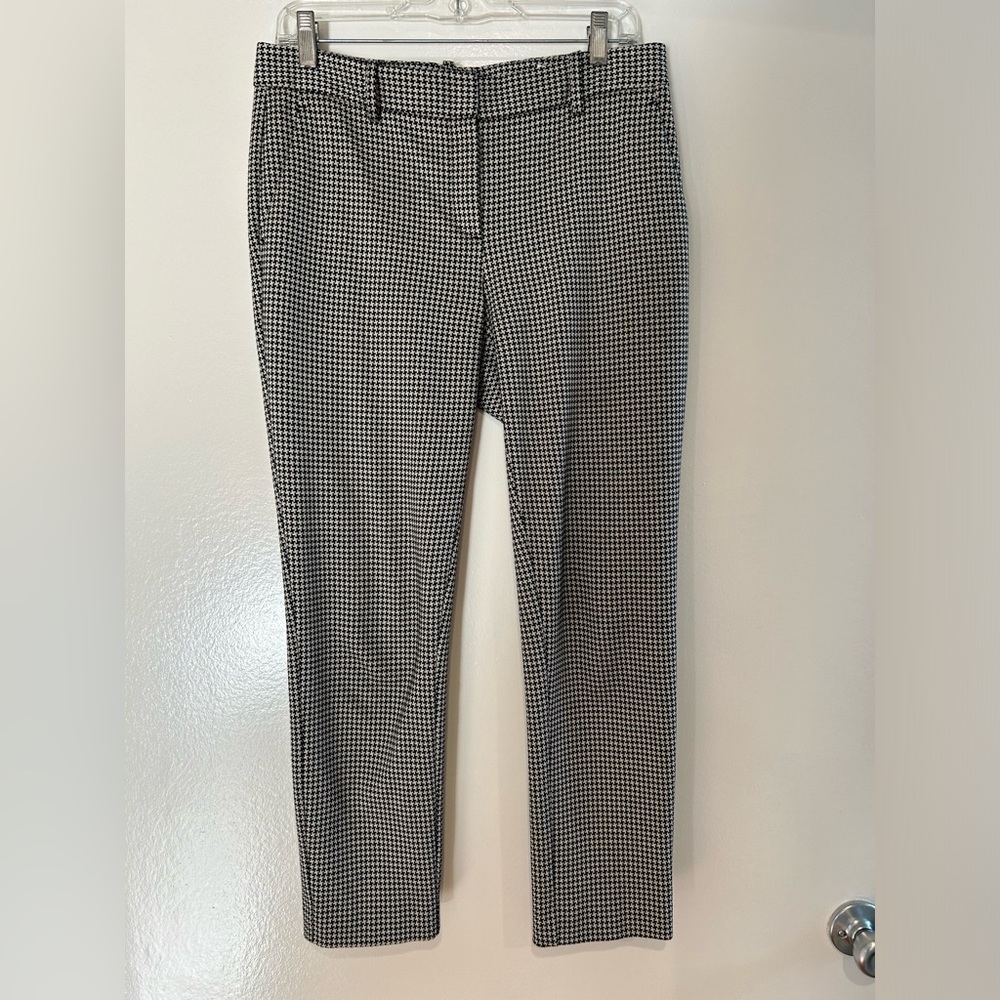 Theory slim ankle pant in houndstooth print